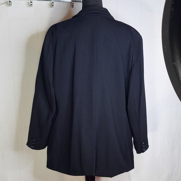 Chico's Black Rayon Nylon Span Two Button Print Lined Blazer Chico Size 3 US XL - Picture 12 of 16